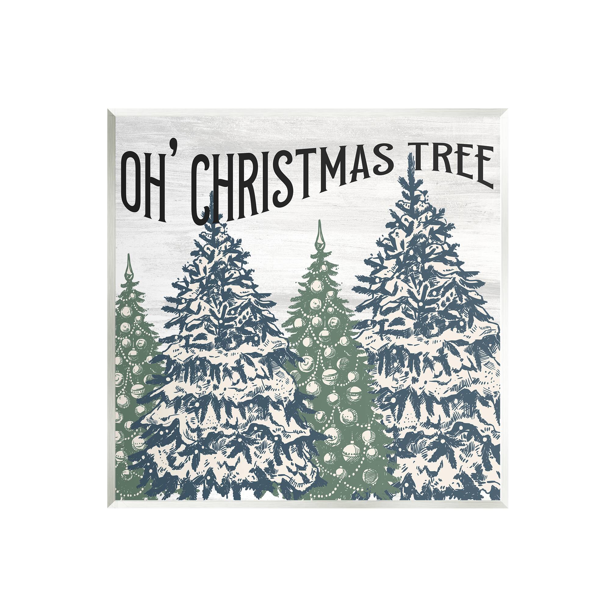 Stupell Industries Oh Christmas Tree Vintage Wall Plaque Art